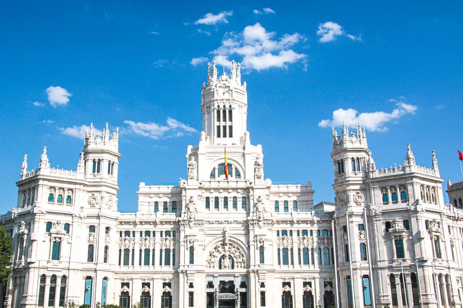 Intricate Palacio de Cibeles in Madrid is just a taste of the fabulous architecture you’ll see on this two week Spain itinerary.