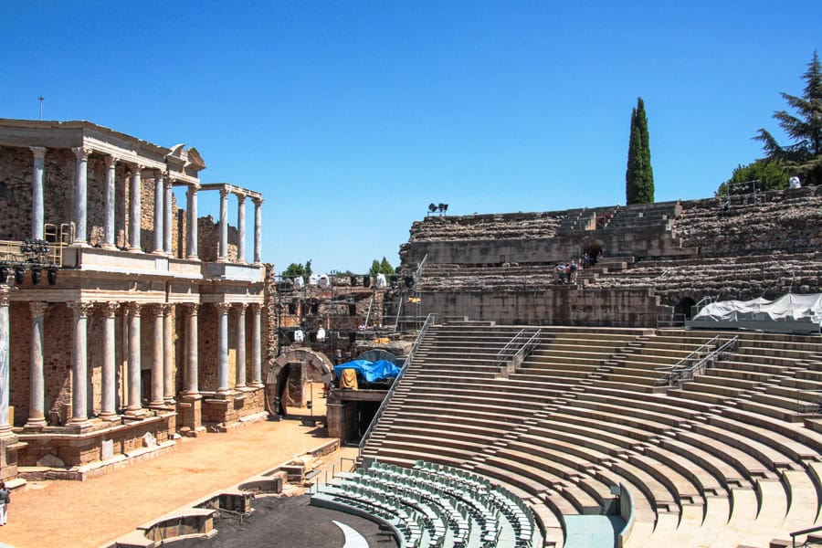 The 6,000 seat Teatro Romano in Mérida still hosts events and proved to be a real highlight of our Andalucia road trip.