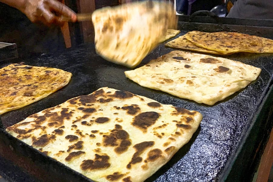 Moroccan food doesn’t get more typical than the tasty square shaped pancakes called msemen.